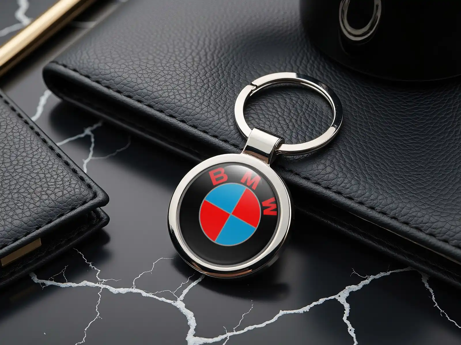 BMW Cute Keychains Metallic Minimal Design